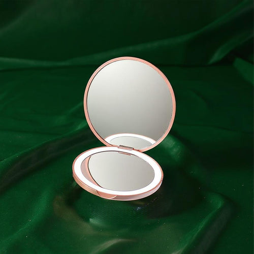LED Makeup Mirror with Lights - Pocket Folding Design